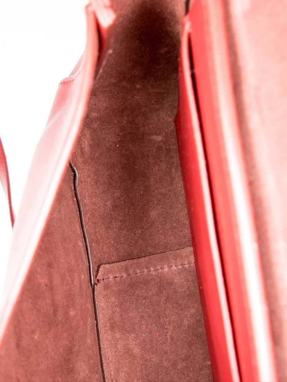 Theory Authentic Red Leather Crossbody Bag - Picture 6 of 6